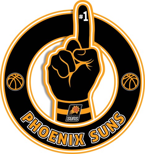 Number One Hand Phoenix Suns logo iron on paper